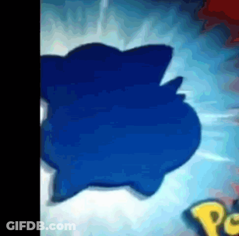 A Blue Silhouette Of A Pokemon With A Yellow P On The Bottom Right GIF