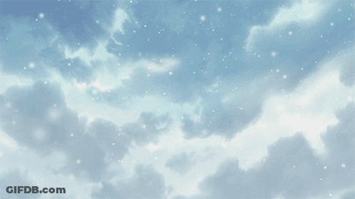 A Blue Sky With A Lot Of Clouds And Stars GIF