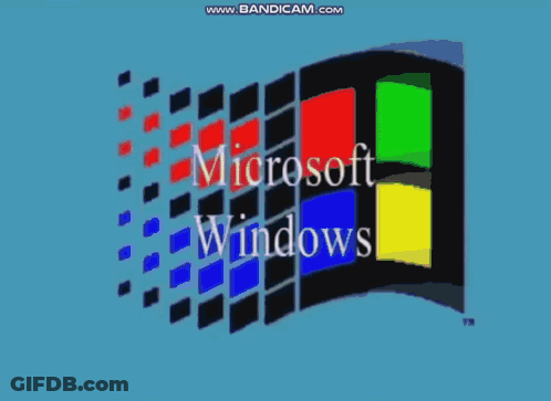 A Blue Sky With White Clouds And The Word Windows In The Middle GIF