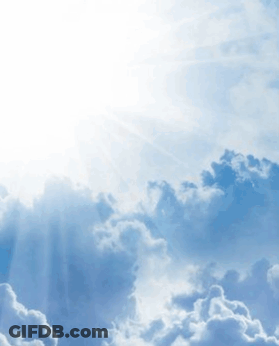 A Blue Sky With White Clouds And The Word Yhwh Written On It GIF