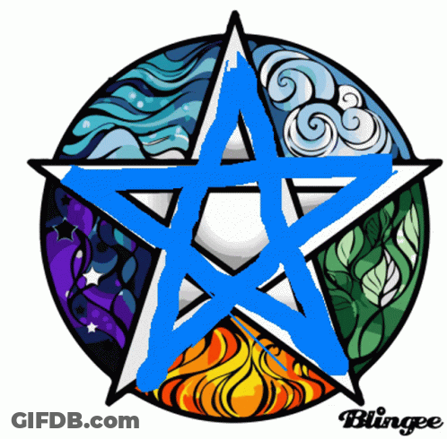 A Blue Star In The Center Of A Circle With The Word Blingee Below It GIF