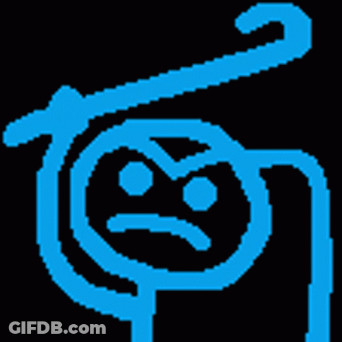A Blue Swirl With A Face In The Middle GIF