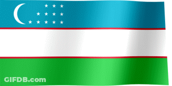 A Blue White And Green Flag With A White Crescent Moon And Stars GIF