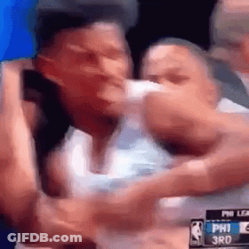 A Blurred Image Of A Basketball Game Between The Philadelphia 76Ers And The Chicago Bulls GIF