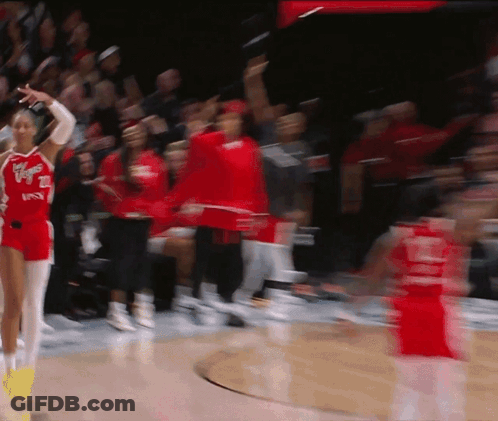 A Blurred Image Of A Basketball Player Wearing A Jersey That Says Las Vegas GIF