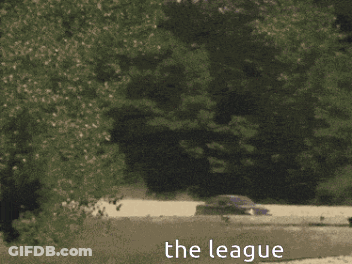 A Blurred Image Of A Boat In The Water With The Words The League Above It GIF