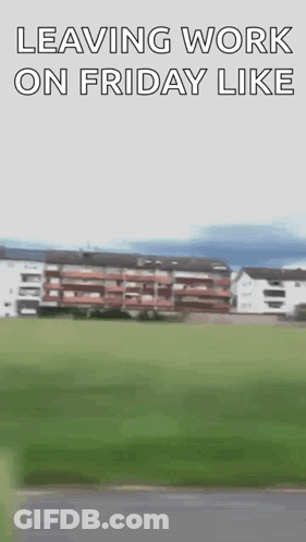 Blurred Building With Leaving Work Friday GIF