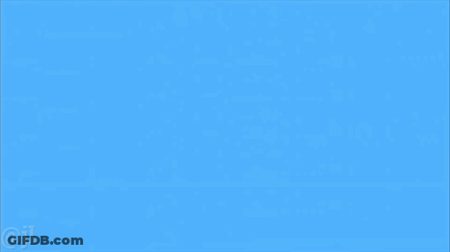A Blurred Image Of A Cartoon Character With A Blue Background GIF