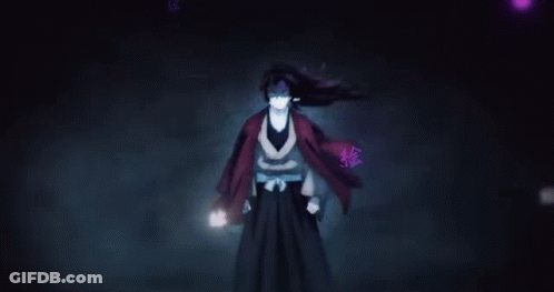 A Blurred Image Of A Cartoon Character With A Purple And Blue Background GIF