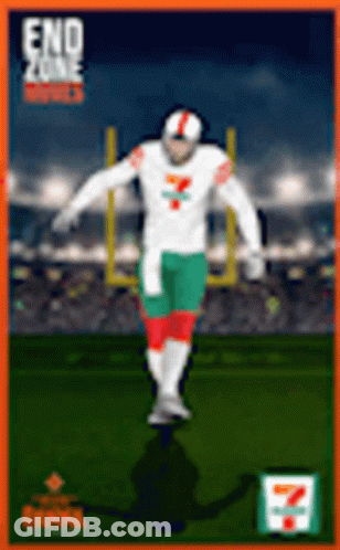 A Blurred Image Of A Football Player Standing On The Field GIF