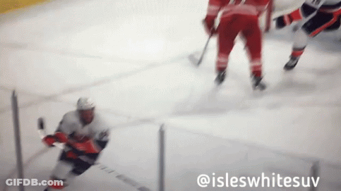 A Blurred Image Of A Hockey Game With The Words @Isleswhitesuv At The Bottom GIF