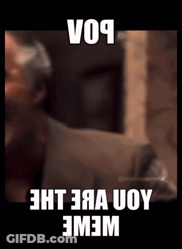 A Blurred Image Of A Man With A Beard And A Caption That Says ' V09 ' On It GIF