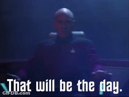 A Blurred Image Of A Man With The Words That Will Be The Day Below Him GIF