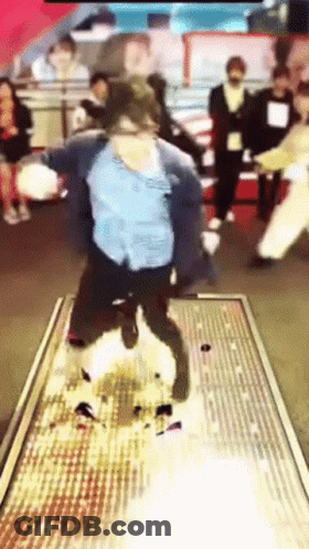 A Blurred Image Of A Person Dancing On A Stage GIF
