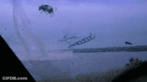 A Blurred Image Of A Person Riding A Horse In The Air GIF
