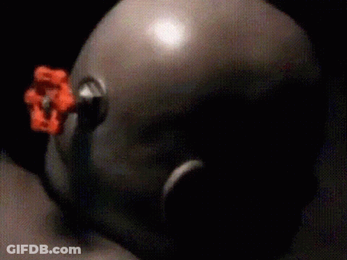 A Blurred Image Of A Person 'S Head With A Flower In The Background . GIF
