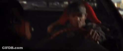 A Blurred Image Of A Person 'S Legs With The Words Let 'S Go Menage Written Below Them GIF