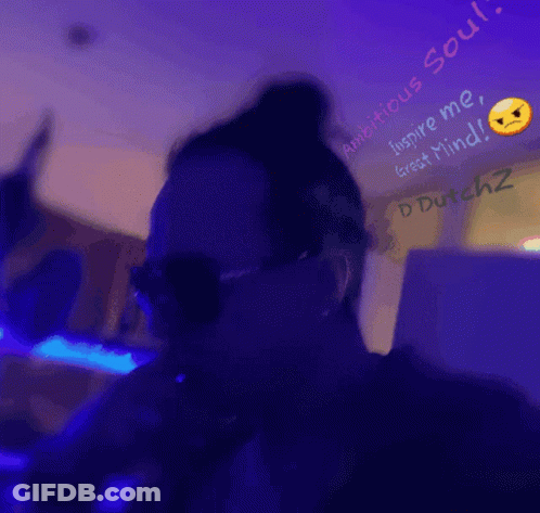 A Blurred Image Of A Person With The Words Ambitious Soul Written On It GIF