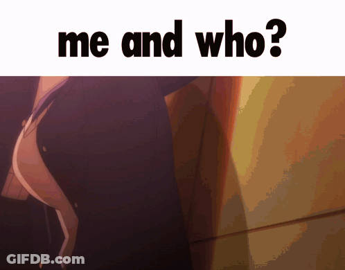 A Blurred Image Of A Person With The Words Me And Who Above Them GIF