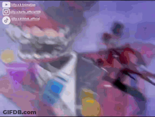 A Blurred Image Of A Person With The Words Silly.a.karts.official108 On The Bottom GIF