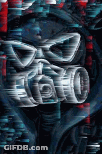 A Blurred Image Of A Skull With The Word ' Riot ' Written On It GIF