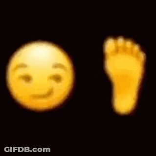 A Blurred Image Of A Smiley Face And A Foot . GIF