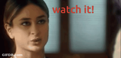 A Blurred Image Of A Woman And The Words Watch It GIF