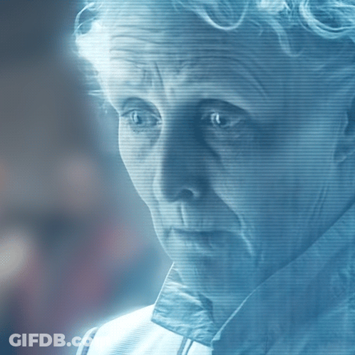 Blurred Elderly Woman With We Been Sleeping Text GIF