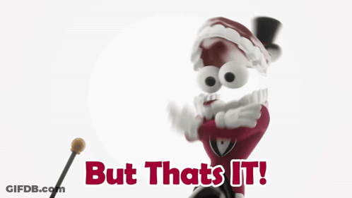 A Blurred Image Of Santa Claus With The Words But Thats It GIF