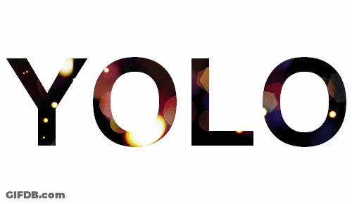 A Blurred Image Of The Word Yolo With A White Background GIF
