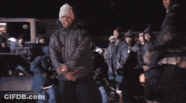 A Blurred Image With The Words Cash Rules Everything Written On It GIF