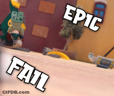 A Blurred Image With The Words Epic Fail On It GIF
