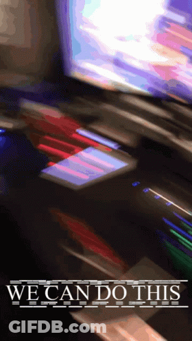 A Blurred Image With The Words " We Can Do This " On It GIF