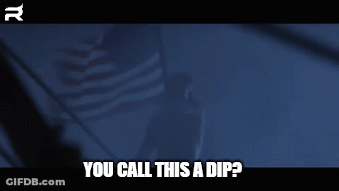 A Blurred Image With The Words You Call This A Dip Written On It GIF