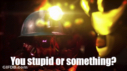 A Blurred Image With The Words You Stupid Or Something Written On It GIF