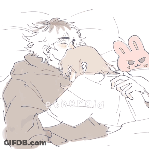 A Blurry Drawing Of A Girl And A Boy With The Word Etherala Written Below Them GIF