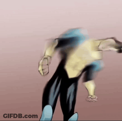 A Blurry Drawing Of A Man In A Superhero Suit GIF