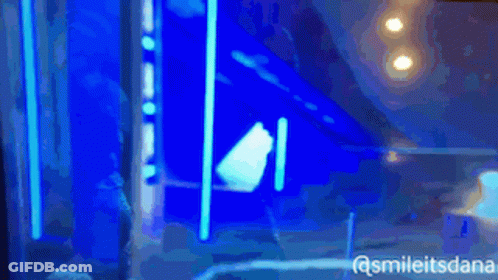 Blurry Blue And White Striped Background With @Smileitsdana GIF