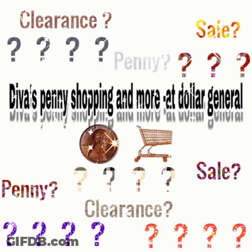 A Blurry Image Of A Shopping Cart And A Penny GIF