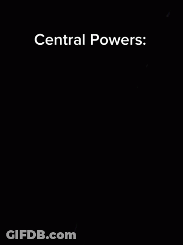 A Blurry Photo Of A Man With The Words Central Powers Written Above Him GIF