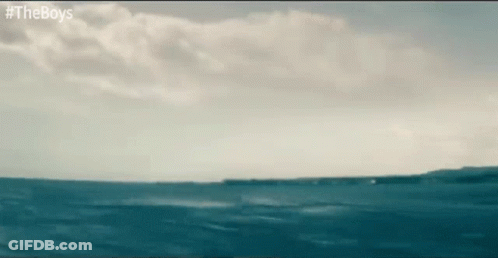 A Blurry Picture Of A Body Of Water With #Theboys Written On The Bottom Right GIF