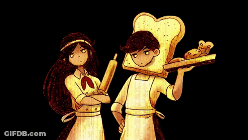 A Blurry Picture Of A Boy And A Girl With The Words Buy Our Bread Plz On The Top GIF