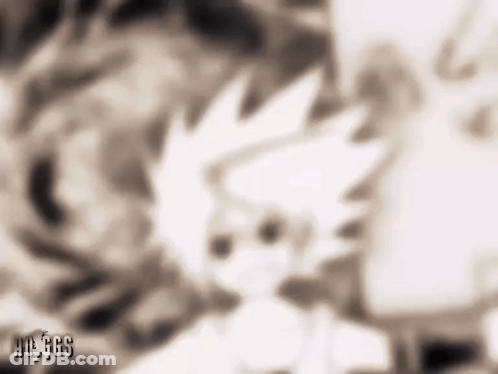 A Blurry Picture Of A Cartoon Character Standing Next To Each Other In A Room . GIF