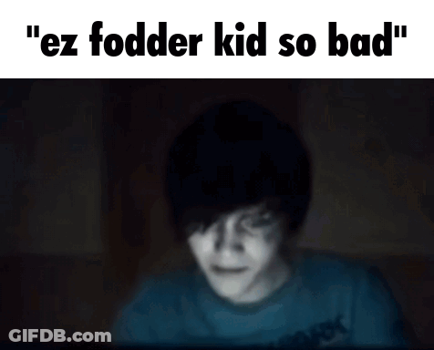 A Blurry Picture Of A Child With The Words " Ez Fodder Kid So Bad " GIF