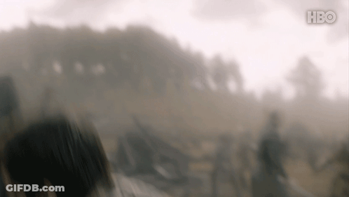 A Blurry Picture Of A Field With A Hbo Logo On The Bottom Right GIF