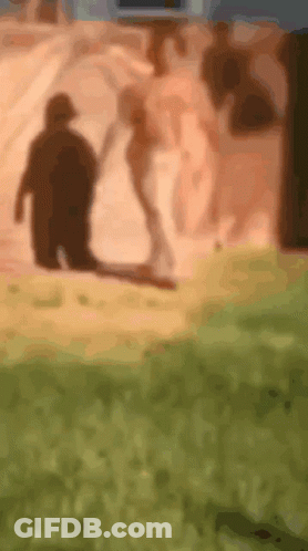 A Blurry Picture Of A Group Of People Standing On A Hill GIF