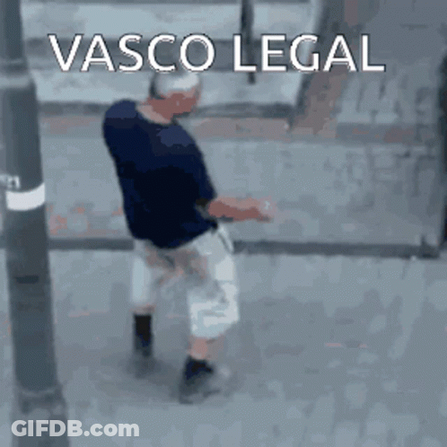 A Blurry Picture Of A Man Walking With The Words Vasco Legal In The Background GIF