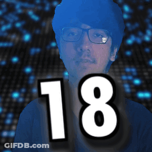 A Blurry Picture Of A Man With The Number 18 Behind Him GIF