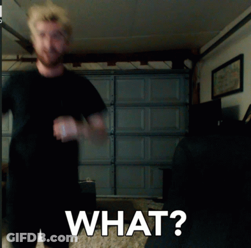 A Blurry Picture Of A Man With The Words What On The Bottom Right GIF