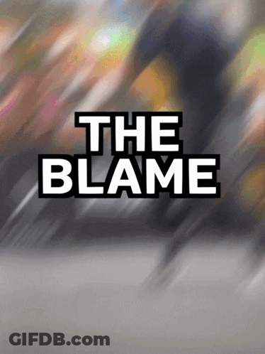 Blurry Person Riding Bike With The Blame Text GIF